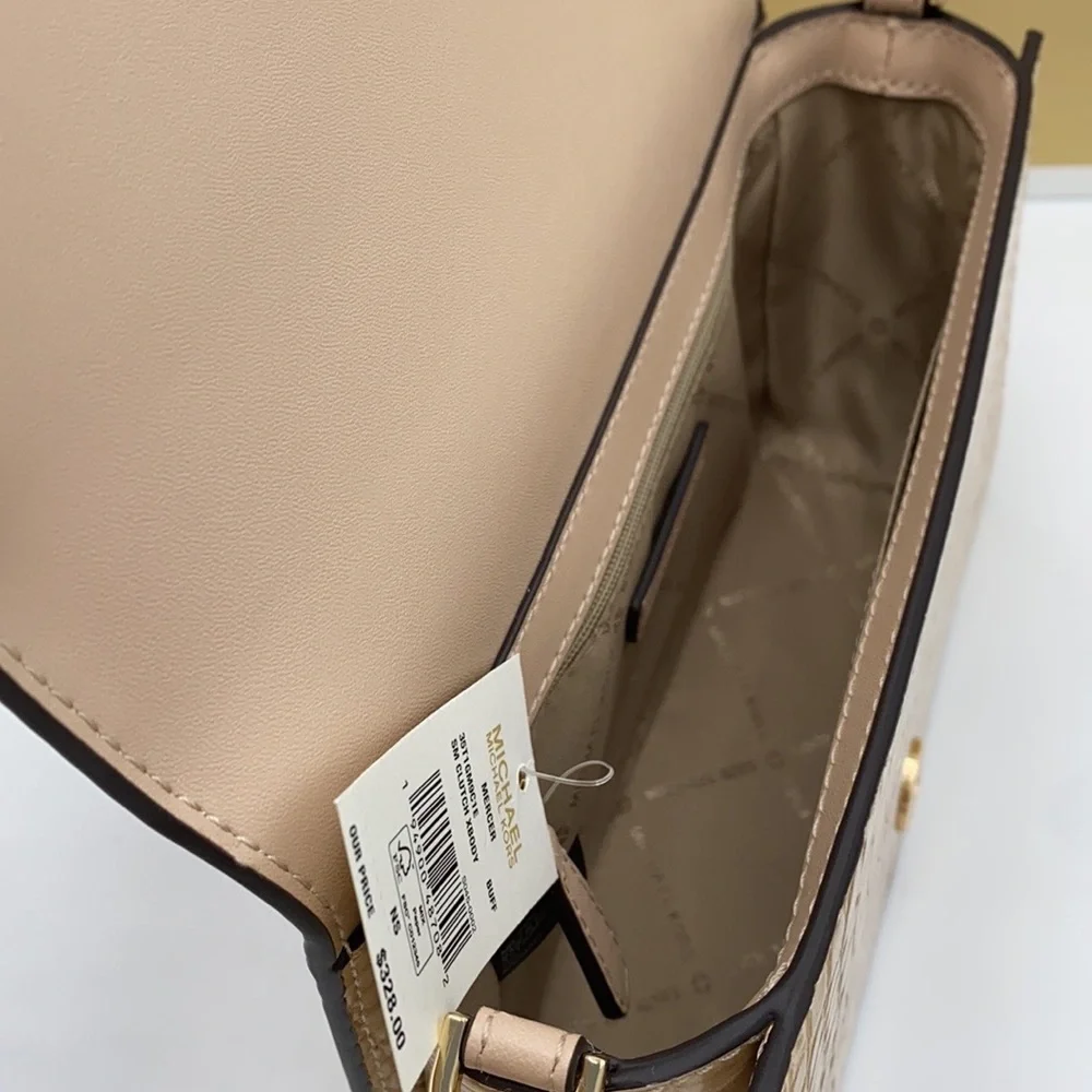 MICHAEL KORS MERCER SMALL CLUTCH XBODY BUFF